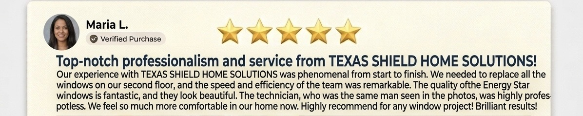 5-star review — Texas Shield Home Solutions