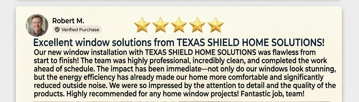 5-star review — Texas Shield Home Solutions