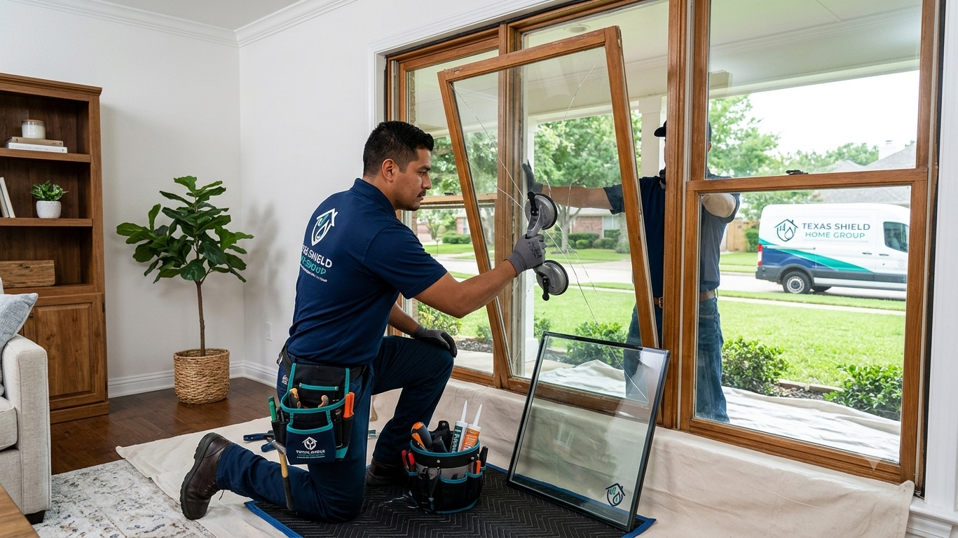 Window repair and replacement by Texas Shield Home Solutions