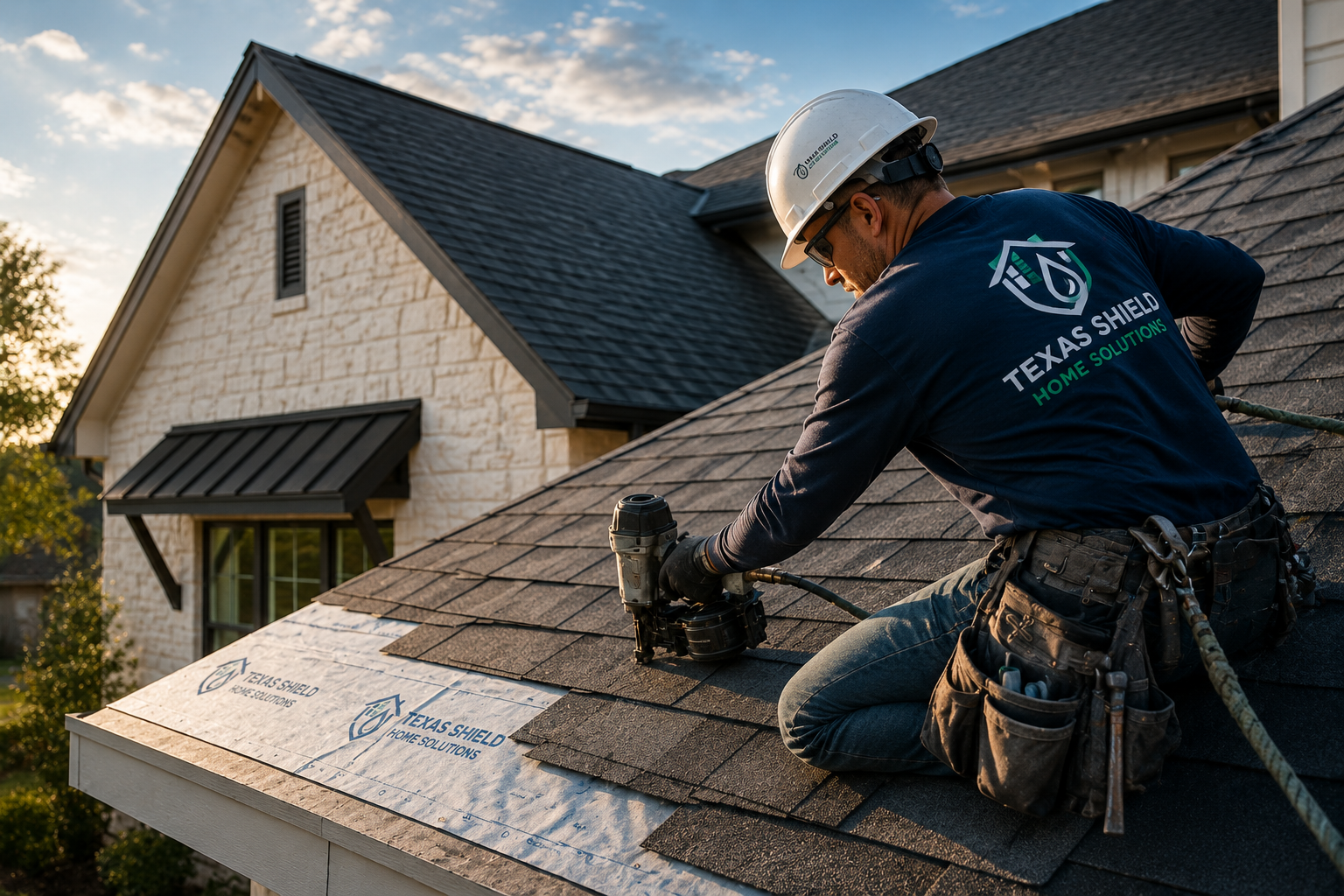 Roofing repair and replacement by Texas Shield Home Solutions