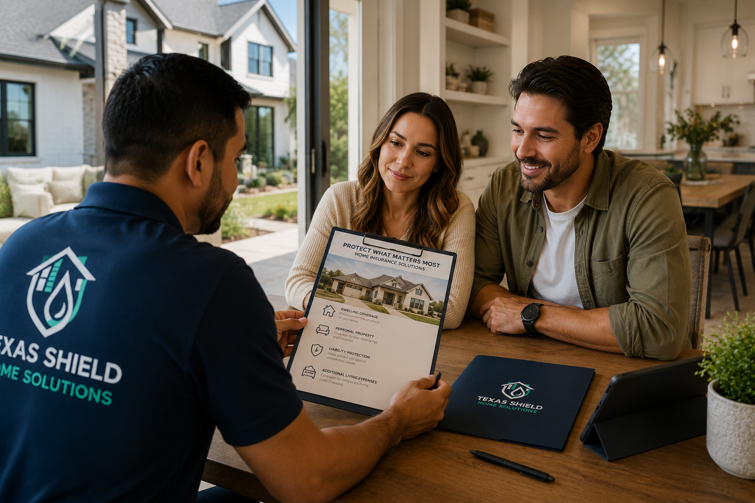 Home insurance consultation by Texas Shield Home Solutions